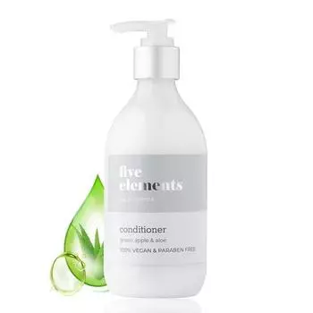 Кондиционер для волос Kimirica Five Elements Green Apple & Aloe, изготовленный из натуральных экстрактов для всех типов волос, 100% веганский, 300 мл