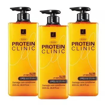 Кондиционер Elastin Amino Protein Clinic Protein Damage Care, 855 мл, 3 шт.