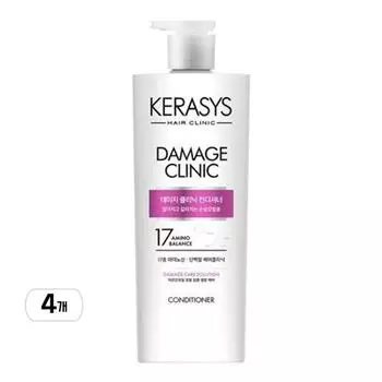 Кондиционер Kerasys Damage Clinic Protein, 600 мл, 4 шт.