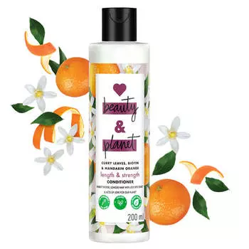 Кондиционер Love Beauty and Planet Curry Leaves, Biotin & Mandarin Paraben для длинных и сильных волос - 200 мл
