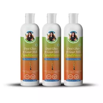 Кондиционер NIDHI S GRANDMAA SECRET с маслом топленого масла Дези и козьим молоком для сухих и поврежденных волос - 200 мл (Упаковка из 3 бутылок) Pack of 3
