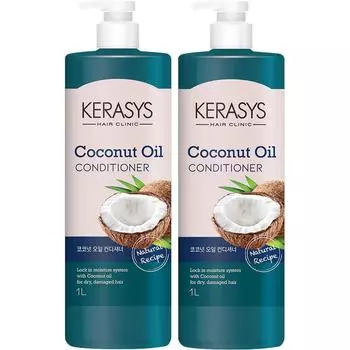 Кондиционер с кокосовым маслом Kerasys Natural Recipe, 1 л, 2 шт.