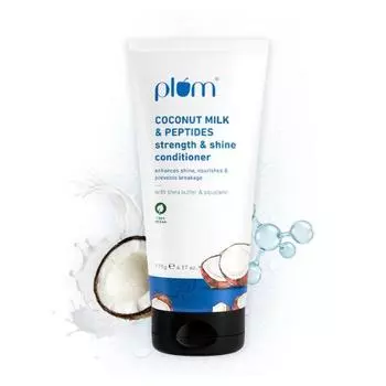 Кондиционер «Слива-кокос» с кокосовым молоком и пептидами для тусклых волос I Мягкие, гладкие, шелковистые волосы I Кондиционеры для женщин и мужчин I 175 г