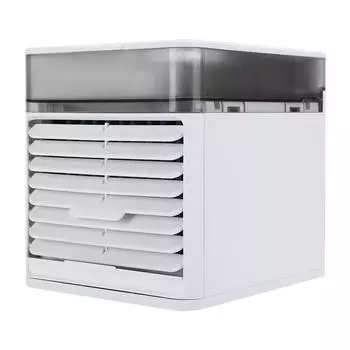 Кондиционер Вентилятор Aroma Mini Air Cooler Humidifier Настольный 4-в-1 очиститель со светодиодной подсветкой Белый белый