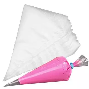 Кондитерские мешки треугольные прозрачные, легко покрываются глазурью и чистятся, удобные утолщенные мешки для украшения торта S