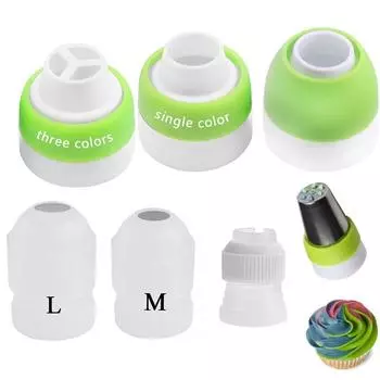 Кондитерский мешок для глазури, русская насадка-конвертер, соединительная муфта для кондитерского мешка с кремом, адаптер для кексов, помадки, печенья, 6 шт. 6PCS