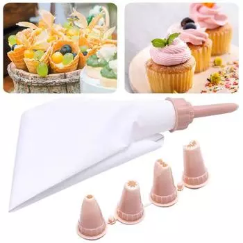 Кондитерский мешок для глазури. Съемный кондитерский наконечник. Кондитерский мешок большой емкости. Кондитерский мешок для крема для торта. Принадлежности для хлебобулочных изделий. серый