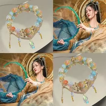 Конец Луны Простые Индивидуальные Бусины Подвеска Китайские Украшения Женщин Браслет Кисточка Цепочка C