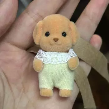 Конечности подвижные лесные семейные фигурки животных пудель лохматый статуэтка собака модель игрушка кукольный домик миниатюры аксессуары для детей