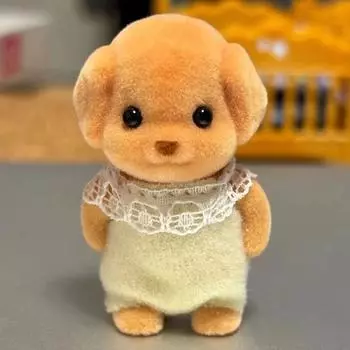 Конечности подвижные лесные семейные фигурки животных пудель лохматый статуэтка собака модель игрушка кукольный домик миниатюры аксессуары для детей 4.2cm