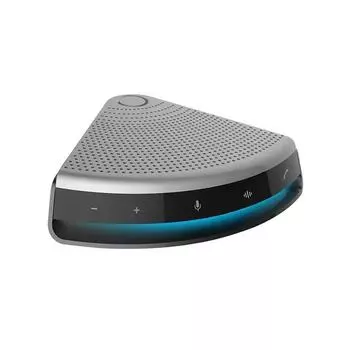 Конференц-динамик и микрофон, USB и Bluetooth-динамик с 3 микрофонами с шумоподавлением для домашнего офиса, совместимый с iOS и Android чёрный