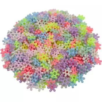 Конфетный цвет 50-200 шт. креативные свободные бусины DIY аксессуары смешанные цвета геометрия для изготовления ювелирных браслетов модные бусины Snowflake 8mm*2mm 200Pcs