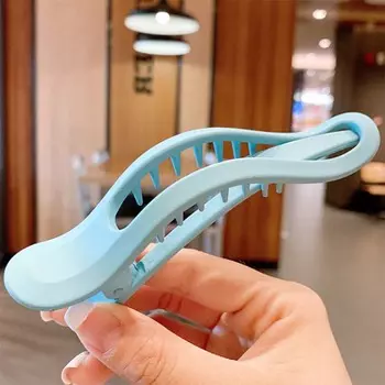 Конфетный цвет бесшовный пластиковый зажим-уточка коготь для волос для женщин девушек простой большой зажим для волос для умывания лица заколка