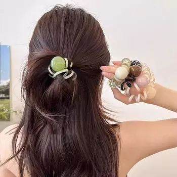 Конфетный цвет спиральная катушка веревка для волос мяч эластичная петля для волос телефонный провод резинки для волос вечеринка Style J