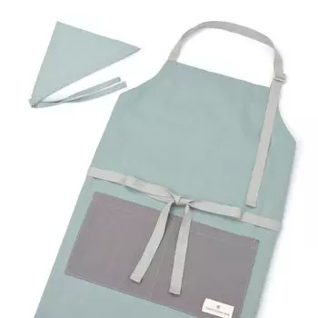 Конфетный фартук с треугольником тусклый тусклый NC503220 [Красочный стиль] (150~Свободный размер) Шарф, Однотонный, Бирюзовый, Для мальчиков,