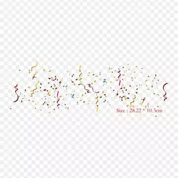 Конфетти Anniversaire День рождения Утюг на теплообмене Печать Виниловые патчи Наклейка для одежды DIY Аппликации Моющиеся пластыри