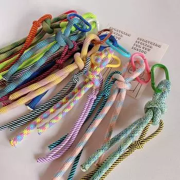 Конфеты Цвет Волна Точка Гребень Собака Плетение Веревка Брелок Мультфильм Милый Брелок Подвеска Изысканный Рюкзак Украшения Аксессуары Подарок