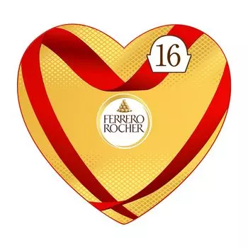Конфеты Ferrero Rocher Heart из молочного шоколада с лесным орехом в индивидуальной упаковке 16 штук 200 г