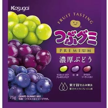 Конфеты Kasugai Crush Gummi PREMIUM Thick Grapes 75 г Насыщенные ощущения от дегустации винограда. Насыщенные ощущения от дегустации винограда. Насыщенные ощущения от дегустации винограда. 1