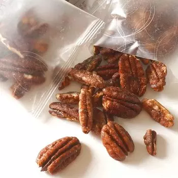 Конфеты Konomimi Pecan Nuts Pecan Walnuts 200 г, Разделенные, Засахаренные, Закуски, Засахаренные, Орехи,