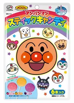 Конфеты-палочки Fujiya Anpanman 6 штук x 12 пакетов
