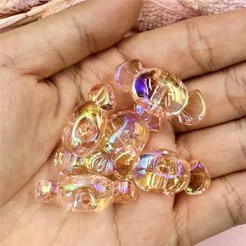 Конфеты, свободные бусины, 5 шт., 14,5*31 мм, прозрачные цепочки для мобильных телефонов, материалы для изготовления ювелирных изделий, браслет «сделай сам», ювелирные аксессуары белый