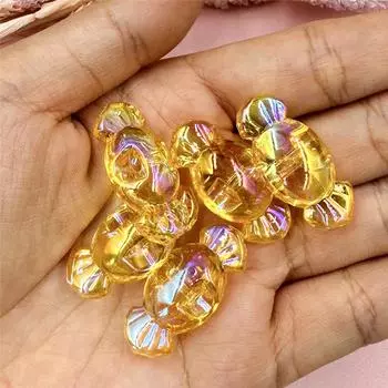 Конфеты, свободные бусины, прозрачные материалы, изготовление ювелирных изделий, браслет «сделай сам», ювелирные аксессуары, 5 шт., 14,5*31 мм, бусины-цепочки для мобильного телефона фиолетовый