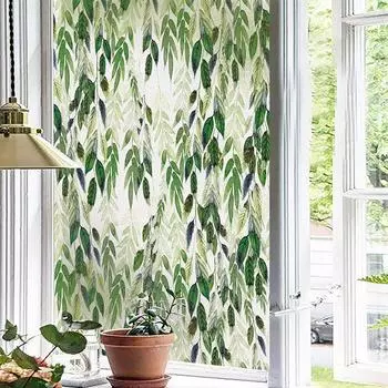 Конфиденциальная оконная пленка Наклейки на окна Статическое прилипание к окну, электростатическая адсорбционная пленка без клея Анти-УФ-окно из матового стекла 45*100cm