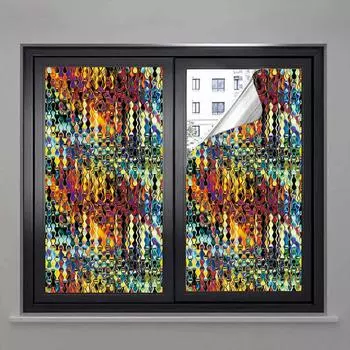 Конфиденциальная оконная пленка Наклейки на окна Статическое прилипание к окну, электростатическая адсорбционная пленка без клея Анти-УФ-окно из матового стекла 45*100cm