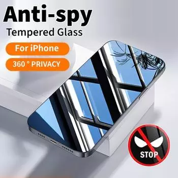 Конфиденциальность / Защита от синего света Конфиденциальность / Матовая конфиденциальность закаленное стекло Защитная пленка для экрана для iPhone 16 Plus 15 14 13 12 mini 11 Pro Max XS Max XR X iPhone 13
