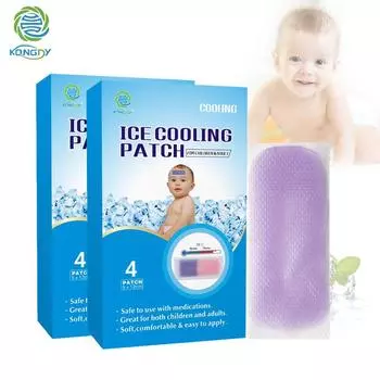 KONGDY охлаждающий гелевый пластырь, 8 шт., изменение температуры, детская жаропонижающая наклейка, пластырь для лихорадки, физическая охлаждающая подставка