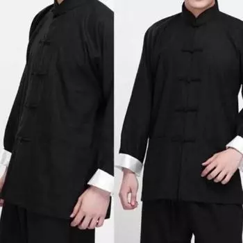 Kongfu Брюс Ли Кулак ярости Одежда для кунг-фу Тай-Чи Костюм для боевых искусств Одежда для ушу M темно-синий