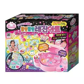Kongji Rabbit bling bling художественный набор из смолы, разноцветные корейские популярные игрушки