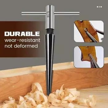 Коническая развертка Высокая твердость Износостойкая коническая развертка с прямой канавкой и Т-образной ручкой Деревообрабатывающие станки 5 mm