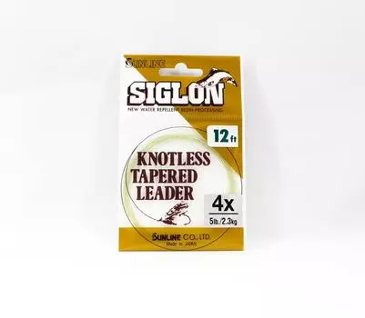 Конический поводок Sunline Siglon Nylon 12 футов 4X/5 фунтов/0,18 мм (0477) чистый