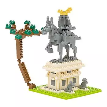 Конная статуя Масамунэ из наноблоков NBH-045