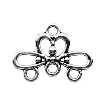 Коннектор для сережек цвета антикварного серебра 18x13 мм Бренд: WYISYWG 20 штук ювелирных изделий ручной работы