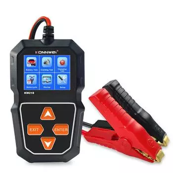 KONNWEI KW218 Тестер автомобильного аккумулятора 6 В 12 В Мотоцикл Авто анализатор 100 до 2000 CCA Автомобильный мото-тестовый инструмент для зарядки зарядки PK KW650