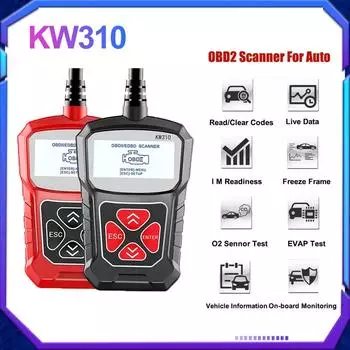 KONNWEI KW310 OBDII Автомобильные диагностические инструменты автомобильный сканер OBDII анализатор двигателя считыватель кодов автомобиль CAN OBDII Scan Tool тестер красный