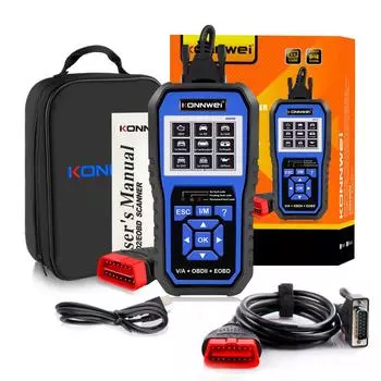 KONNWEI KW450 Полный системный диагностический сканер OBD2 для VAG VW/Seat/Skoda ABS Подушка безопасности Масло EPB DPF SRS TPMS Инструмент для сброса кода English