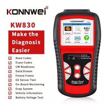 KONNWEI KW830 OBDII EOBD CAN сканер инструмент автоматический считыватель кодов Odb2 диагностический инструмент для тестирования автомобиля