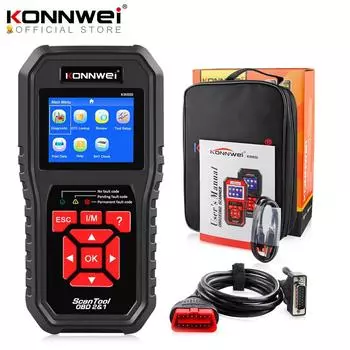 KONNWEI KW850 OBD2 автомобильный диагностический сканер инструменты OBD 2 диагностический инструмент Check Engine автомобильный сканер код считыватель чёрный