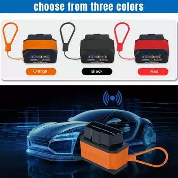 KONNWEI KW906 BT 5,0 беспроводной OBDII автомобильный диагностический сканер инструменты автомобильный детектор тестер сканер для Type 2 красный