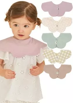 Konny Baby Bib Детский нагрудник Rolling Quick Baby Baby Stylish 5 Lavender Wine Creamy [Konny] Set, 360° Bib, Впитывающий, Сушильный, Простой, Девочки, Мальчики,