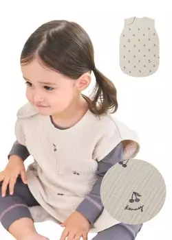 Konny Baby Носимая вышивка предотвращает сон Легко надевать и снимать Возраст от 0 до 5 [Konny] Спальный мешок, футон, 100% хлопок, 6-слойная марля, узор,