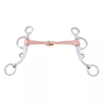 Конный трензель с инкрустацией из стали и нержавеющей стали, винт, медь, 5 дюймов