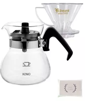 KONO style coffee dripper glass pot set 2 Original paper towel sheets stacked in 4 MDK-21, MD-22 (for people) (8 sheets)