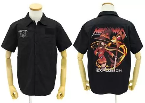 КоноСуба: Да благословит Бог этот прекрасный мир Megumin Полноцветная рабочая рубашка черного цвета, размер L