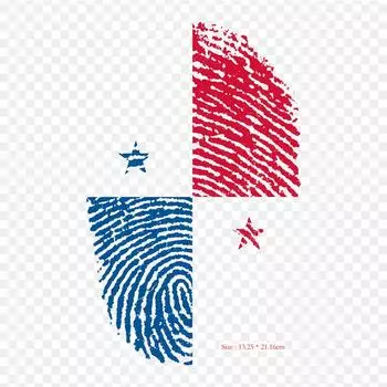 Консалтинговая группа Отпечатки пальцев Xchng Панама Клип Утюг на теплопередаче Печать Виниловые нашивки Наклейка для одежды DIY Аппликации Моющиеся нашивки