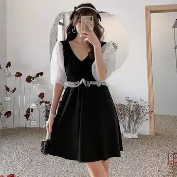 Консервативный купальник больших размеров, женский цельный купальник, горячий весенний купальник 2XL чёрный